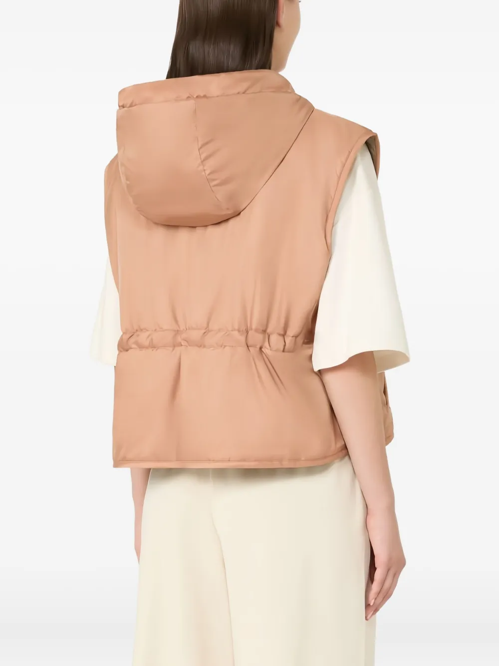 Weekend Max Mara reversible hooded quilted gilet Groen