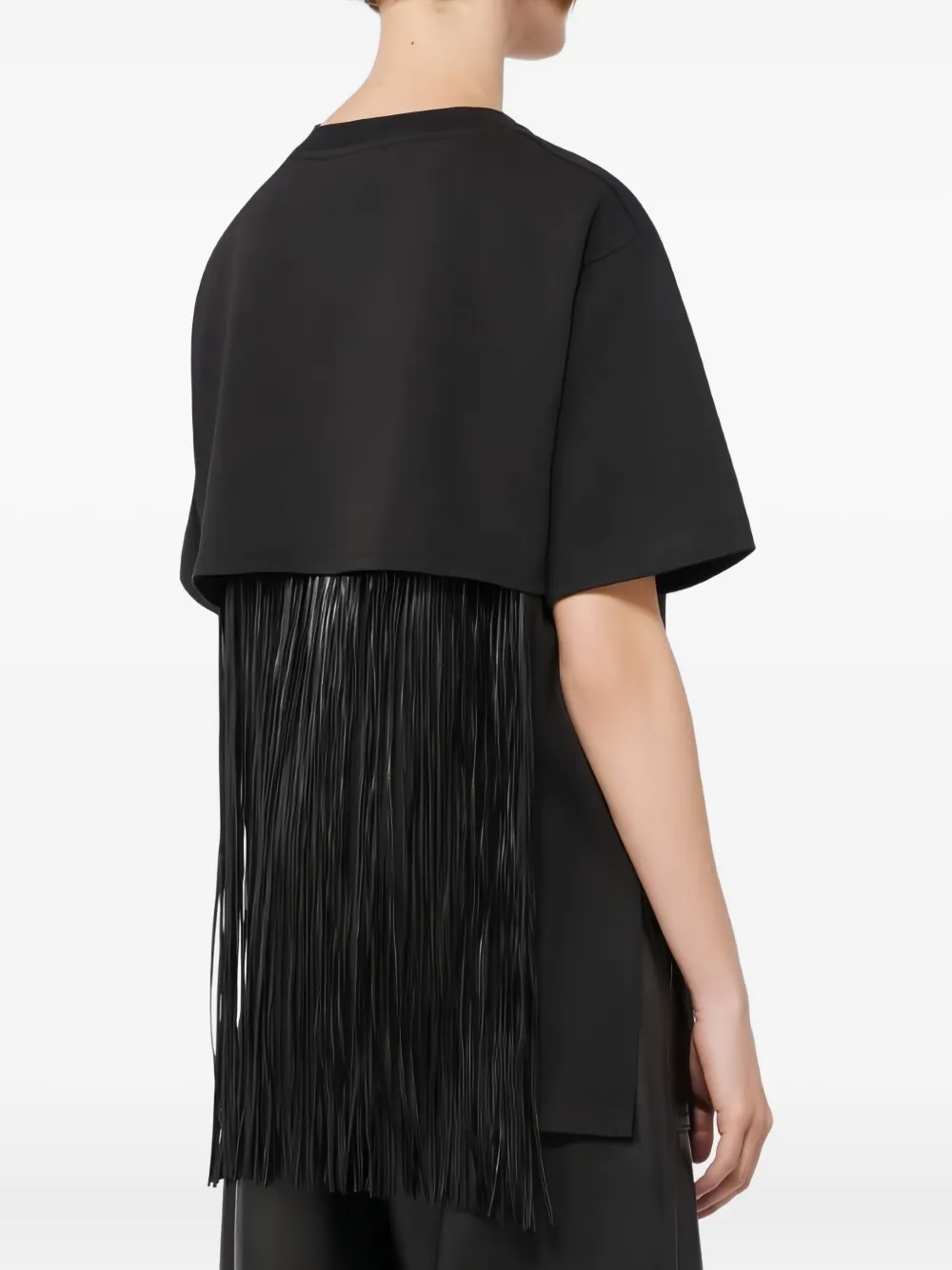 Max Mara Katoenen top met franje Zwart