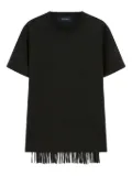 Max Mara fringe cotton top - Black