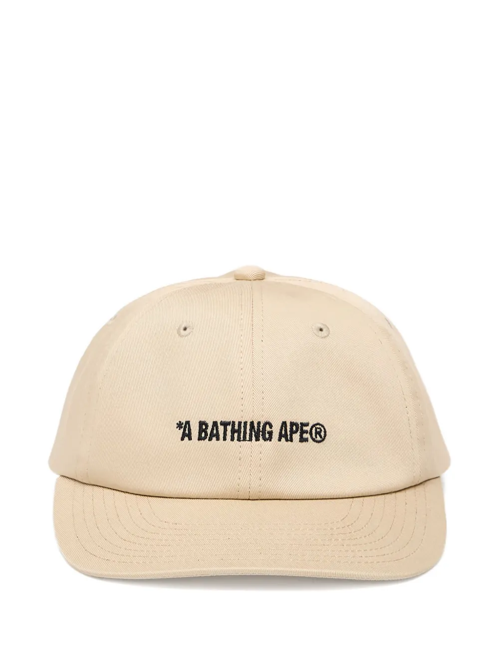 A BATHING APE logo-embroidered cap Beige