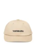 A BATHING APE® logo-embroidered cap - Neutrals