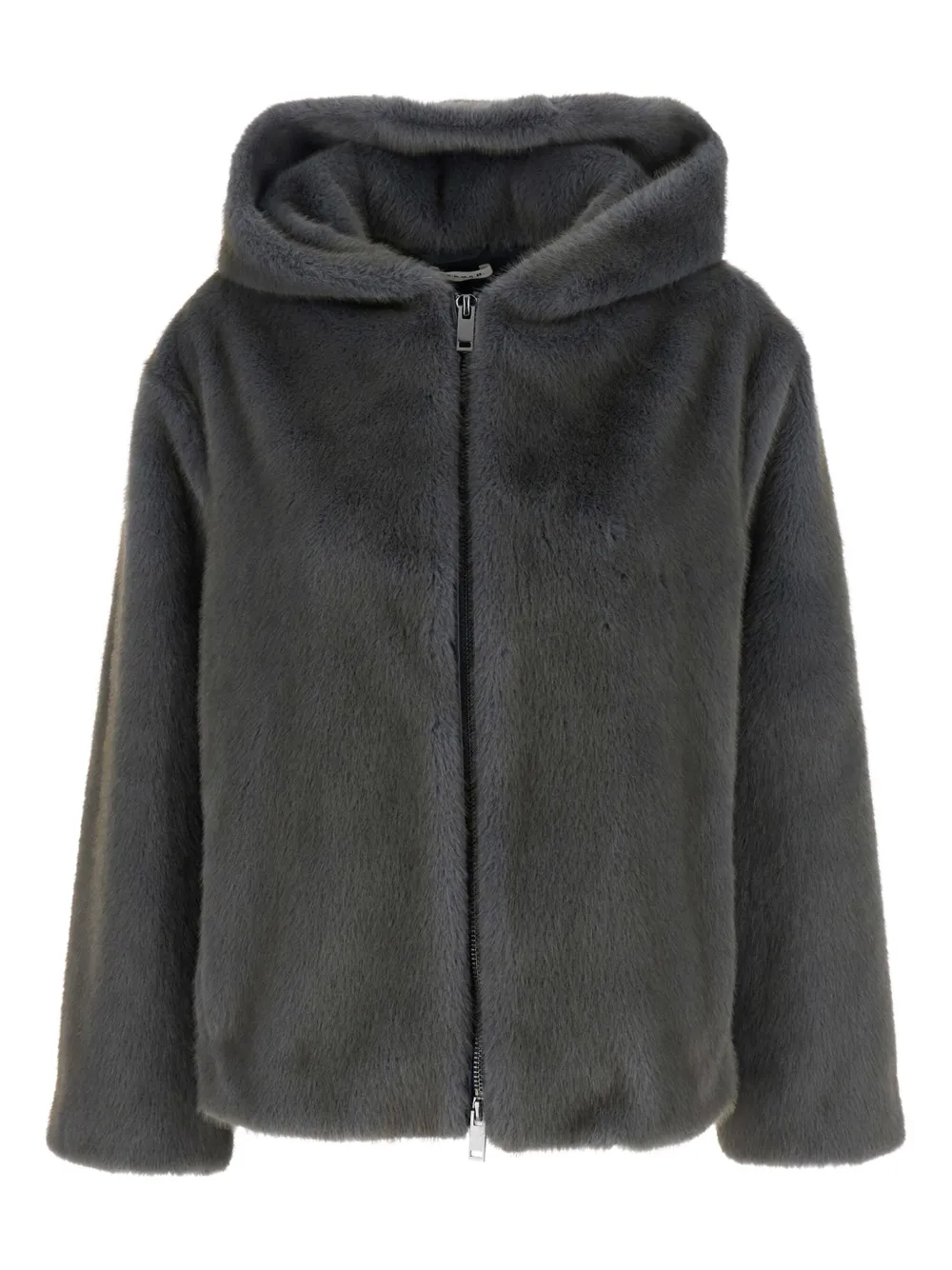P.A.R.O.S.H. hoodie eco fur jacket Grijs