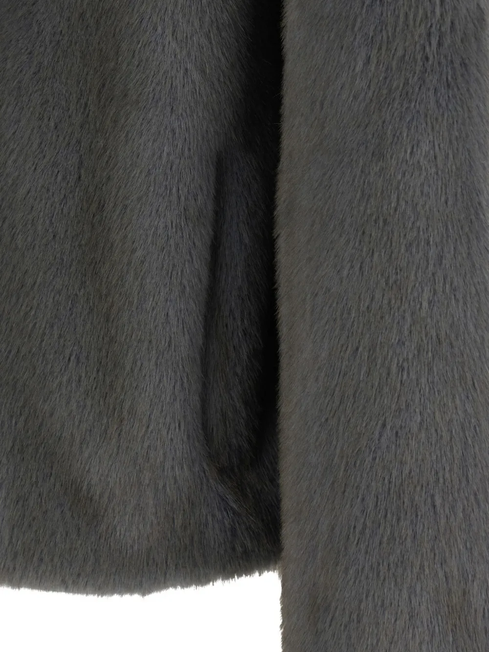 P.A.R.O.S.H. hoodie eco fur jacket Grijs