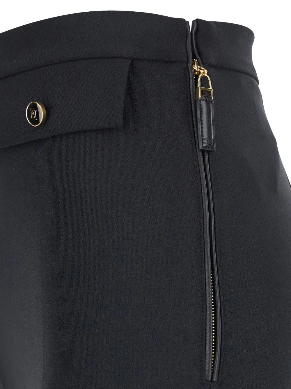 Elisabetta Franchi button-fastening pocket trousers Zwart