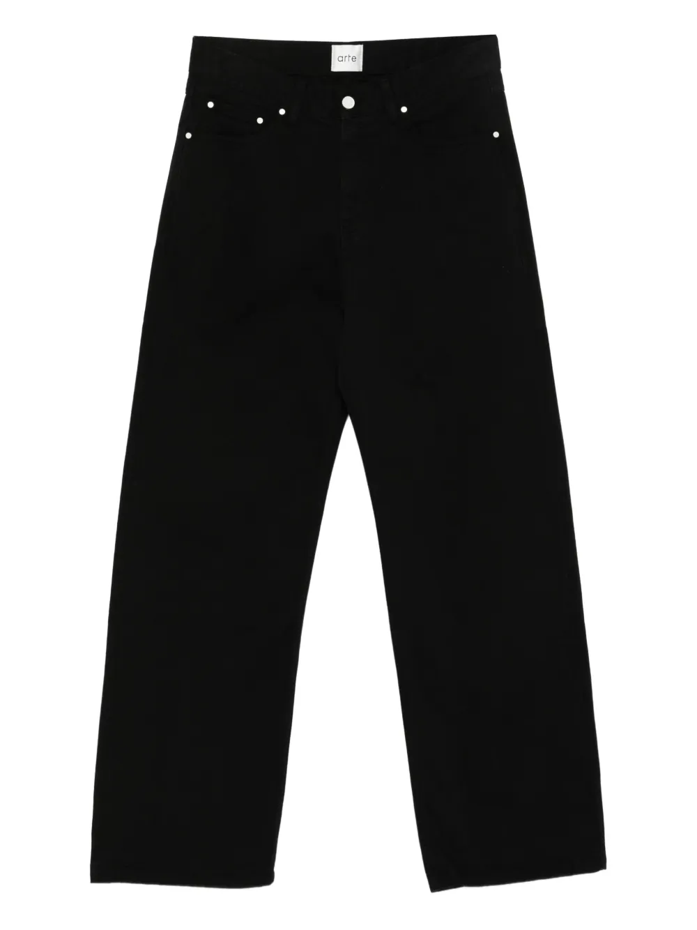Arte Antwerp buttoned straight-leg jeans | Black | Image 1