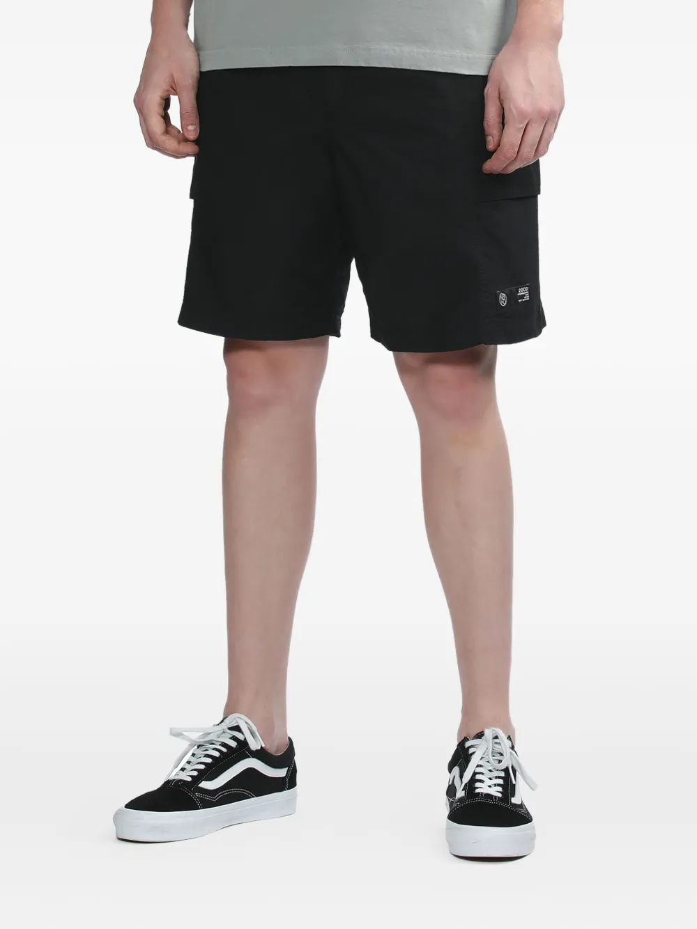 Neighborhood Shorts met cargo zak Zwart