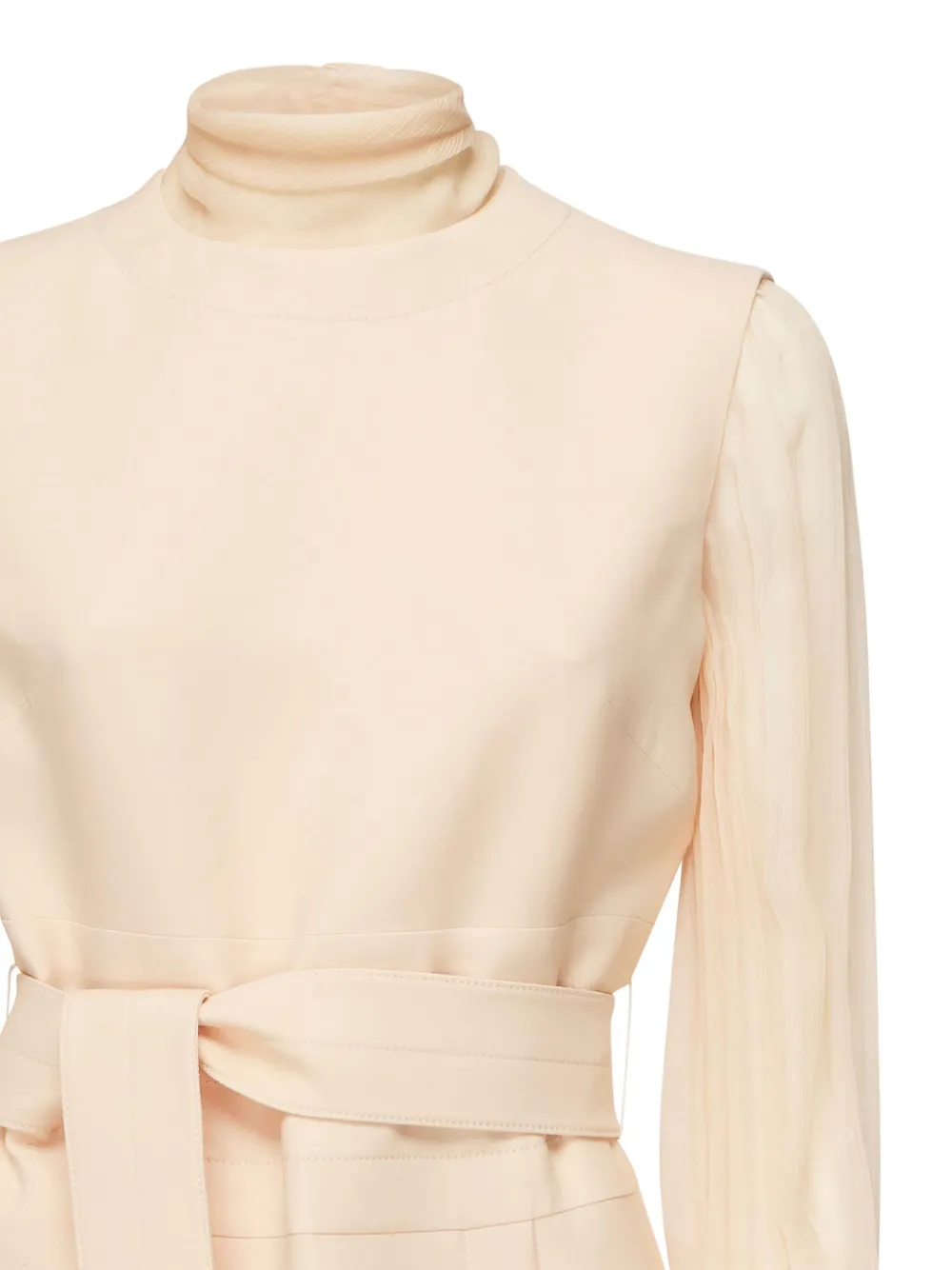 Valentino Garavani high-neck midi dress Beige
