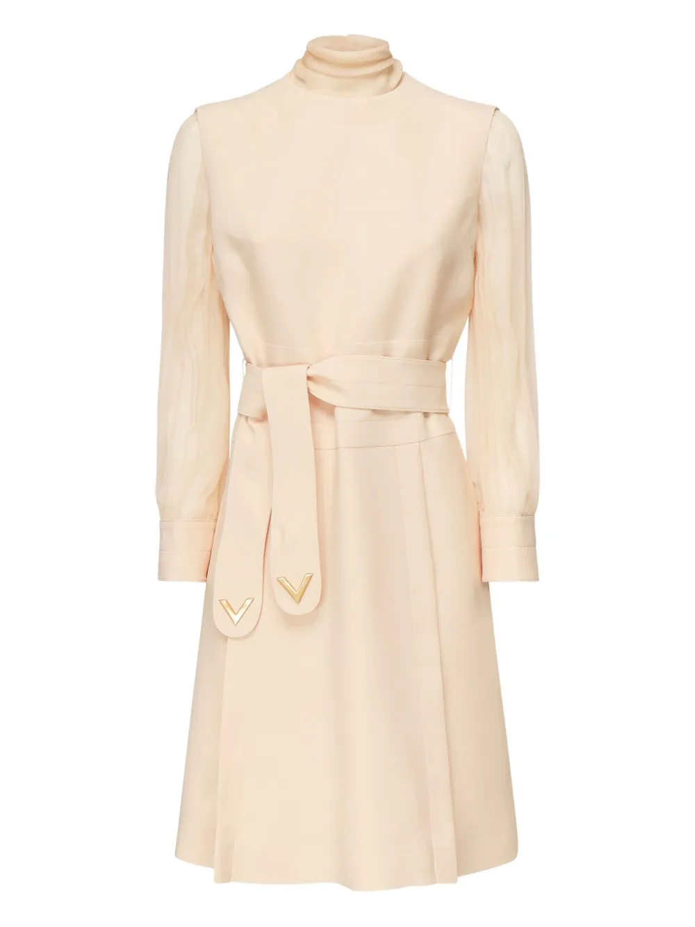 Valentino Garavani high-neck midi dress Beige