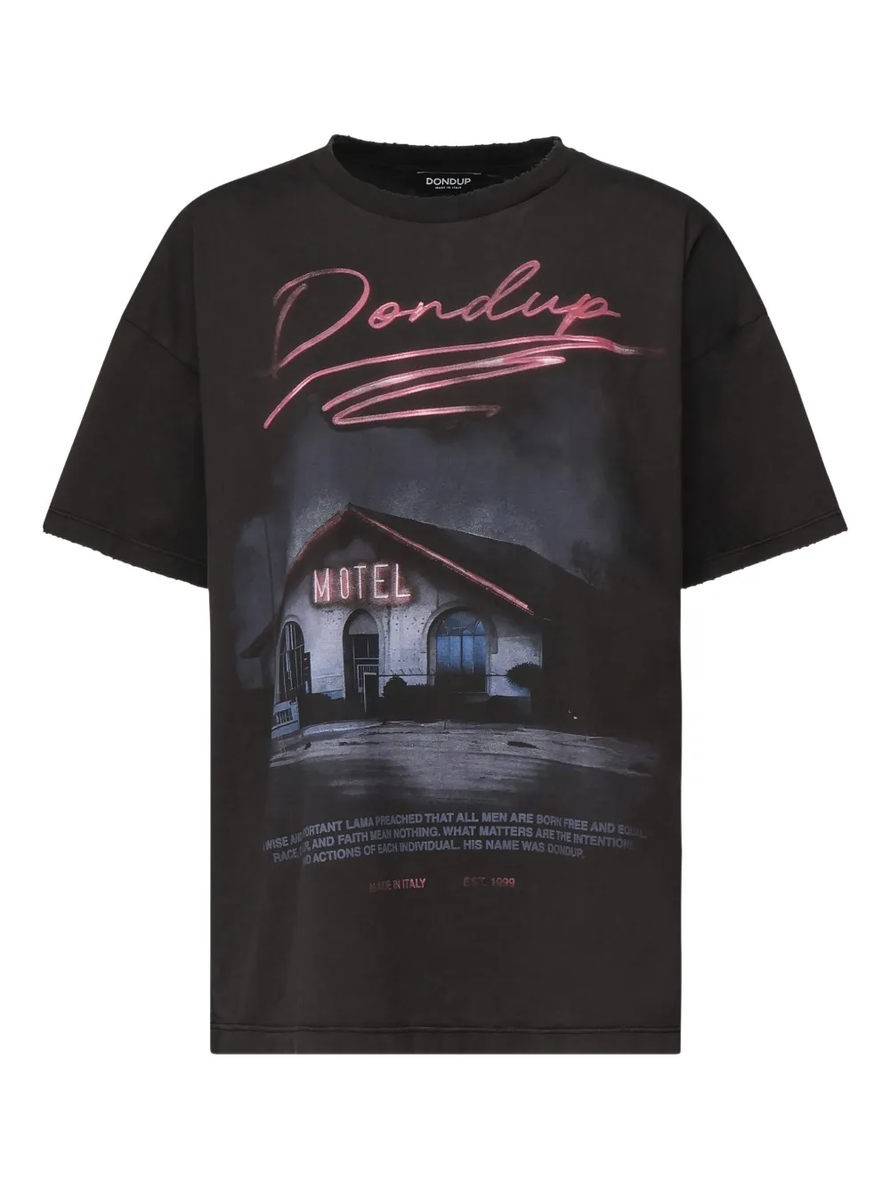 DONDUP graphic-print T-shirt Zwart