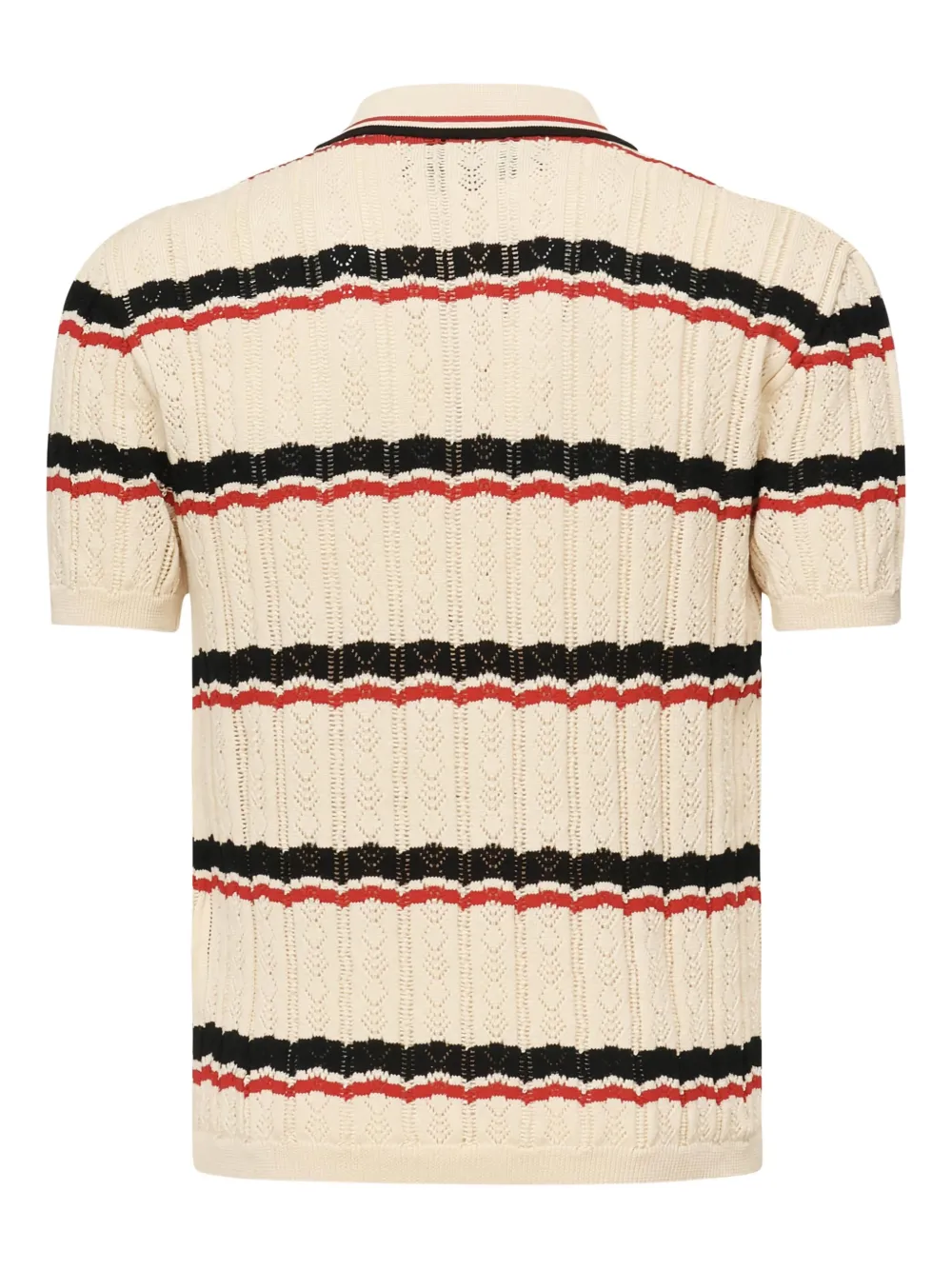 Valentino Garavani striped knitted polo shirt - Geel