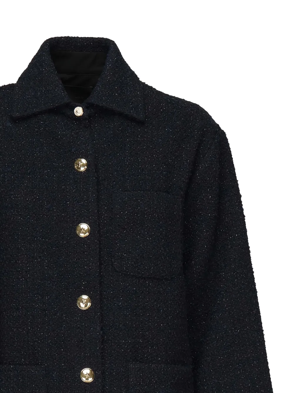 PINKO tweed button-fastening jacket Blauw