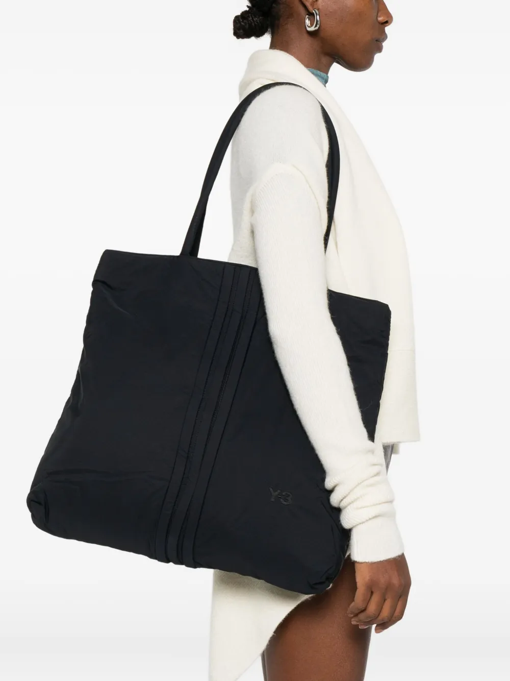 Y-3 quilted tote bag Zwart