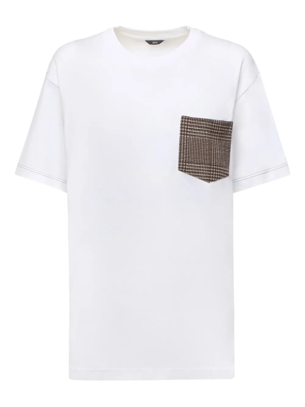 LIU JO check-pocket T-shirt | White | Image 1