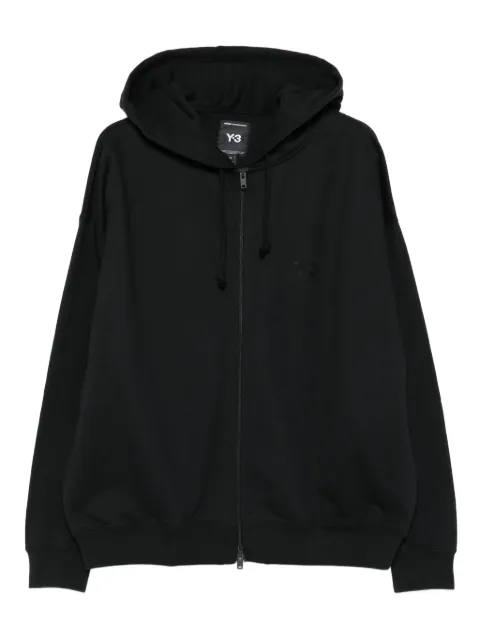 Y-3 zip-up logo-detail hoodie