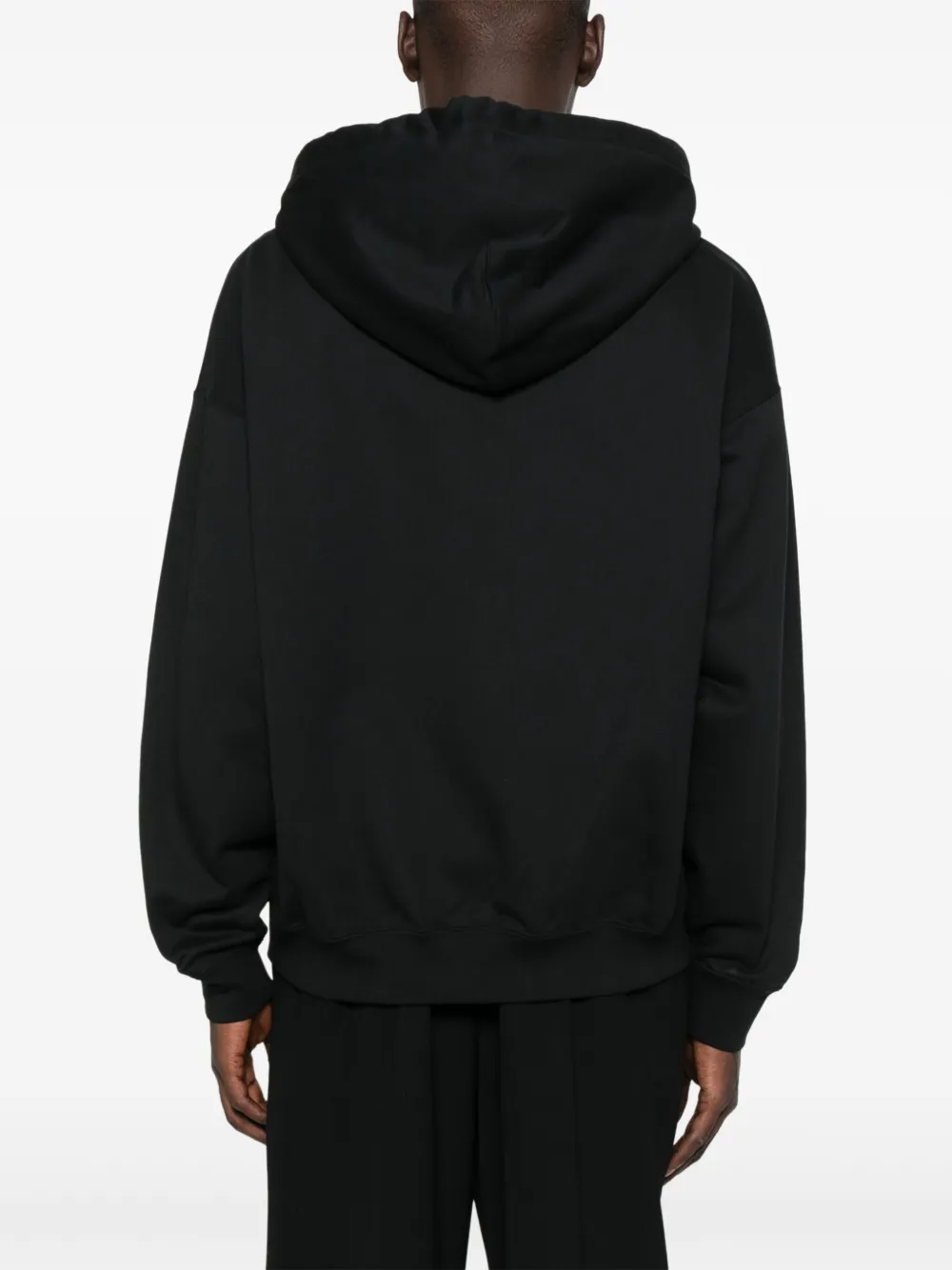 Y-3 Hoodie met rits en logodetail Zwart