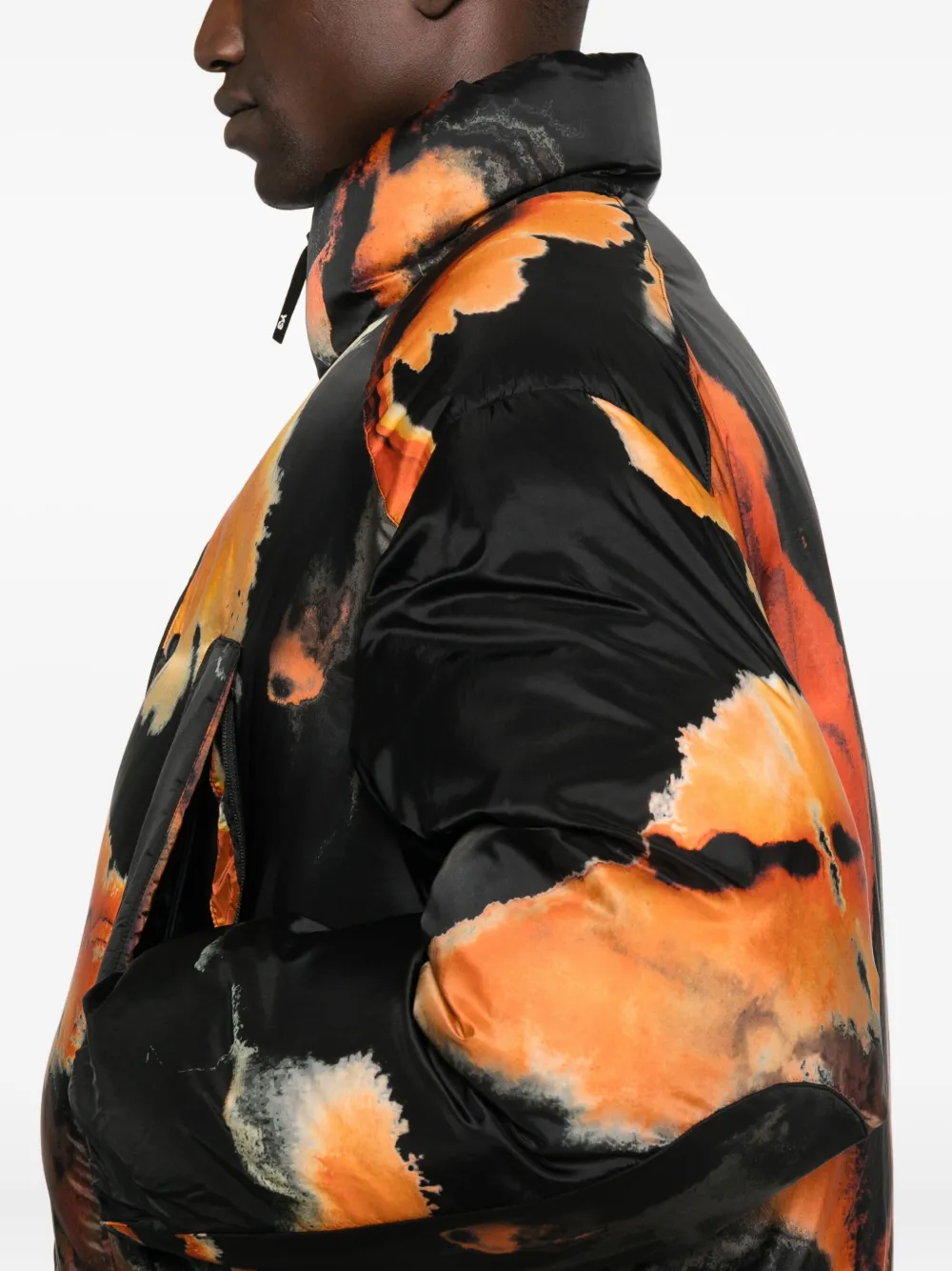 Y-3 AOP padded jacket Zwart