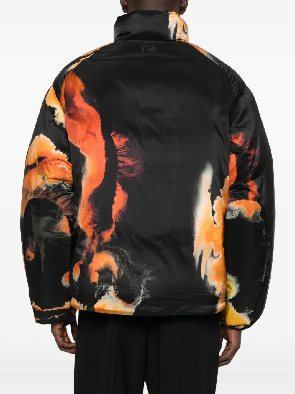 Y-3 AOP padded jacket Zwart