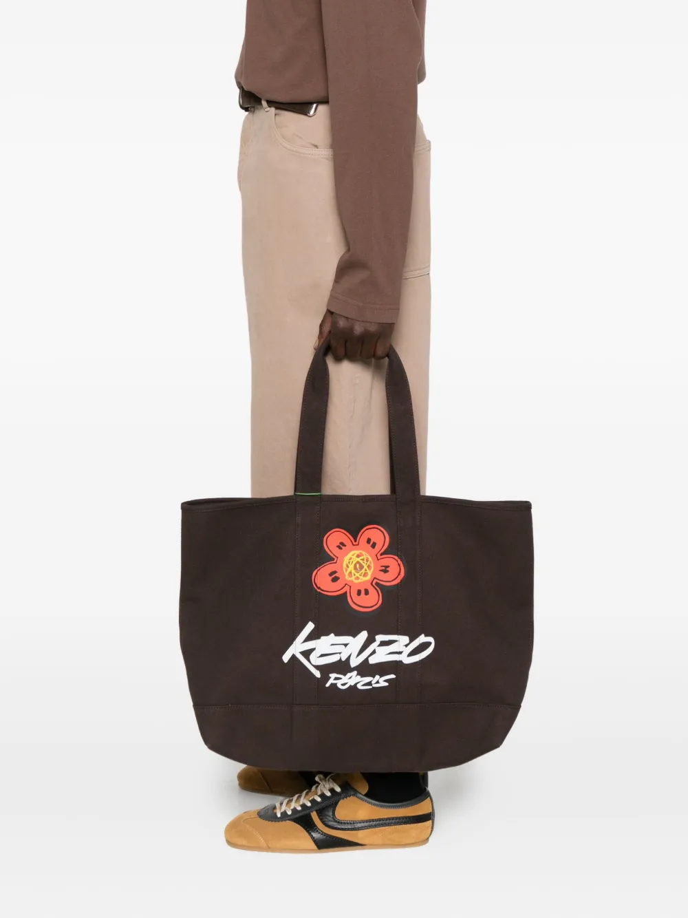 Kenzo x Futura 2000 shopper met bloemenprint Bruin