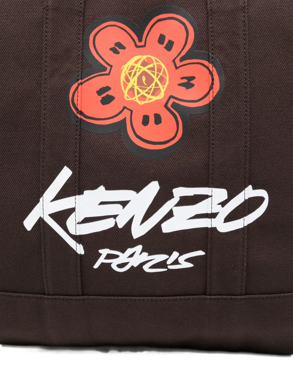Kenzo x Futura 2000 shopper met bloemenprint Bruin