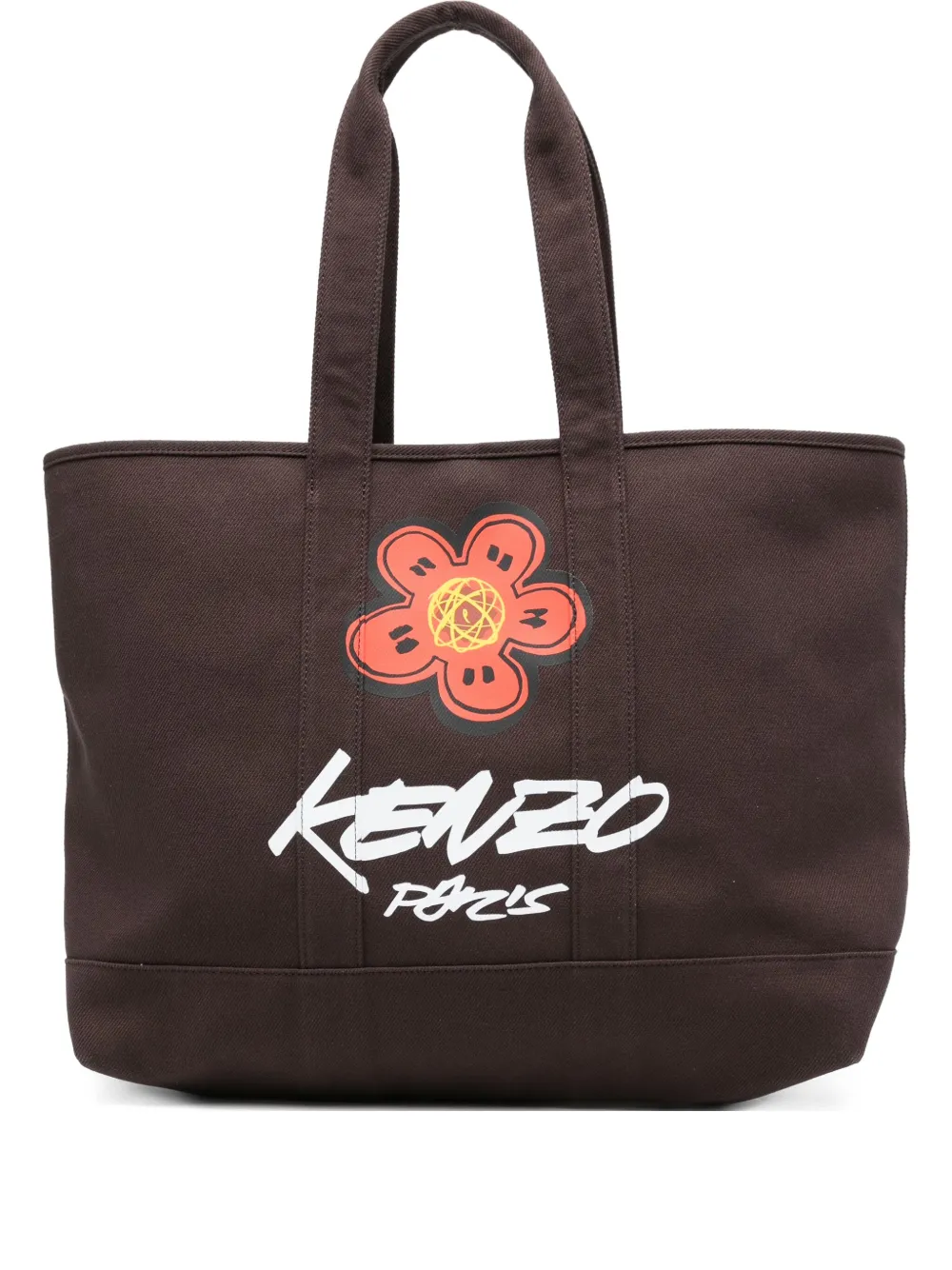 Kenzo x Futura 2000 shopper met bloemenprint Bruin