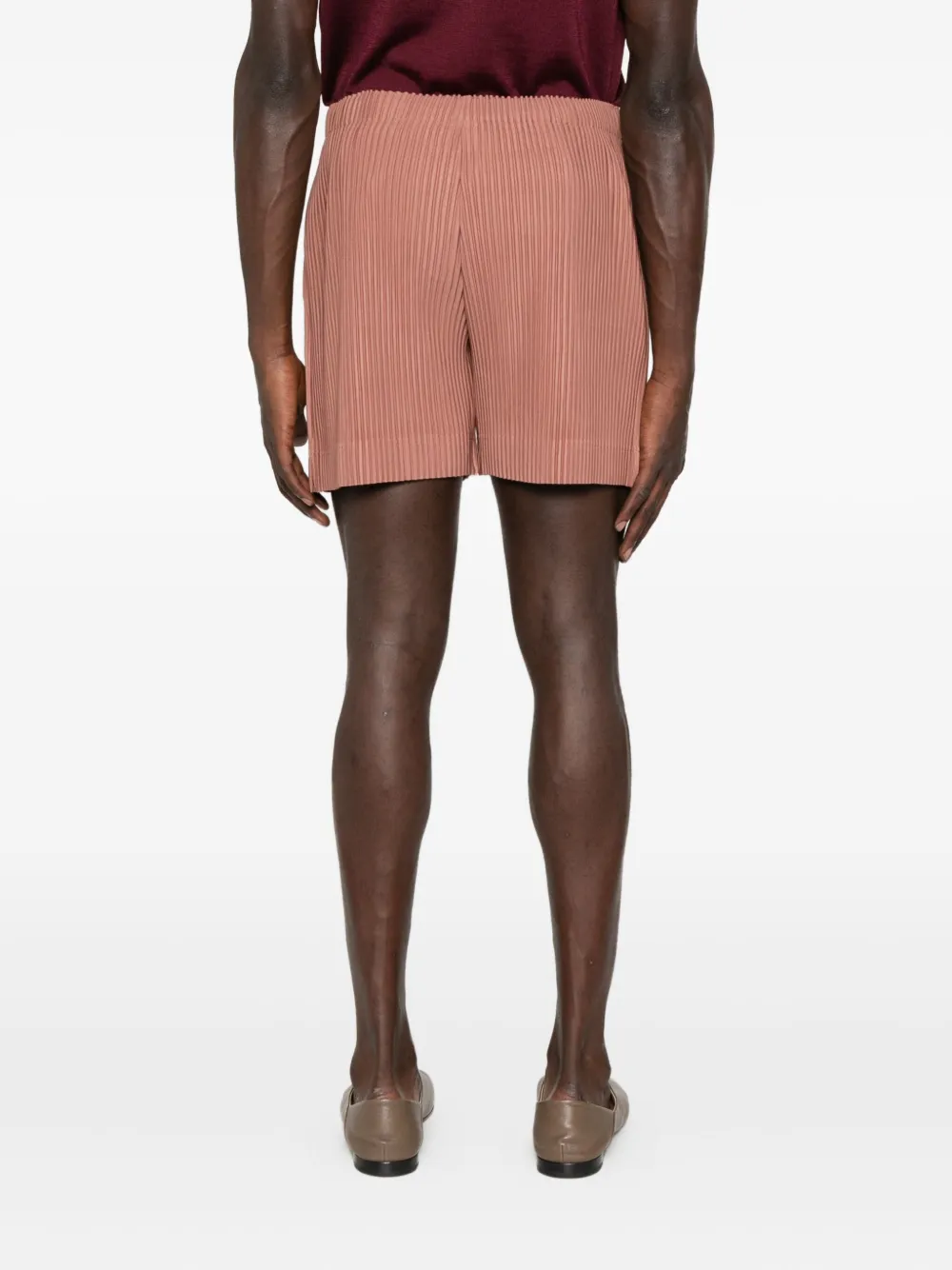Homme Plissé Issey Miyake plisse bermuda shorts Roze