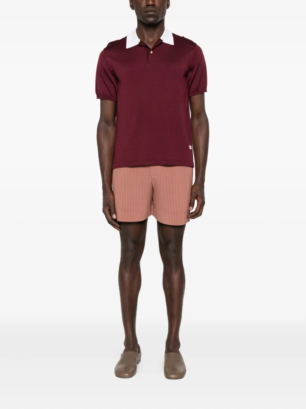 Homme Plissé Issey Miyake plisse bermuda shorts - Roze