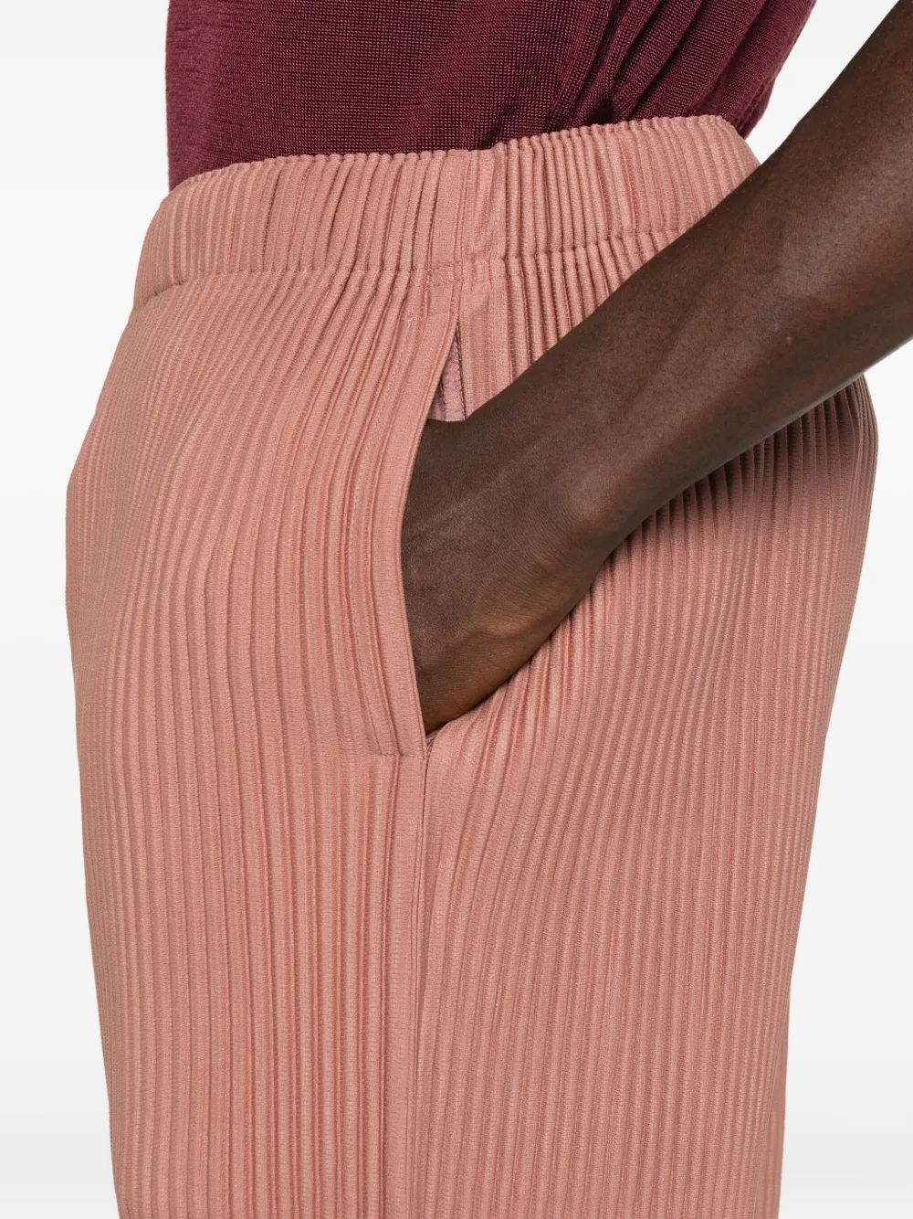 Homme Plissé Issey Miyake plisse bermuda shorts Roze