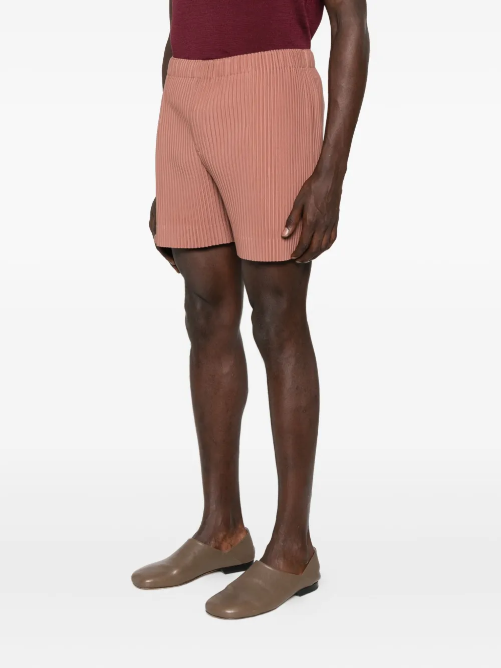 Homme Plissé Issey Miyake plisse bermuda shorts Roze