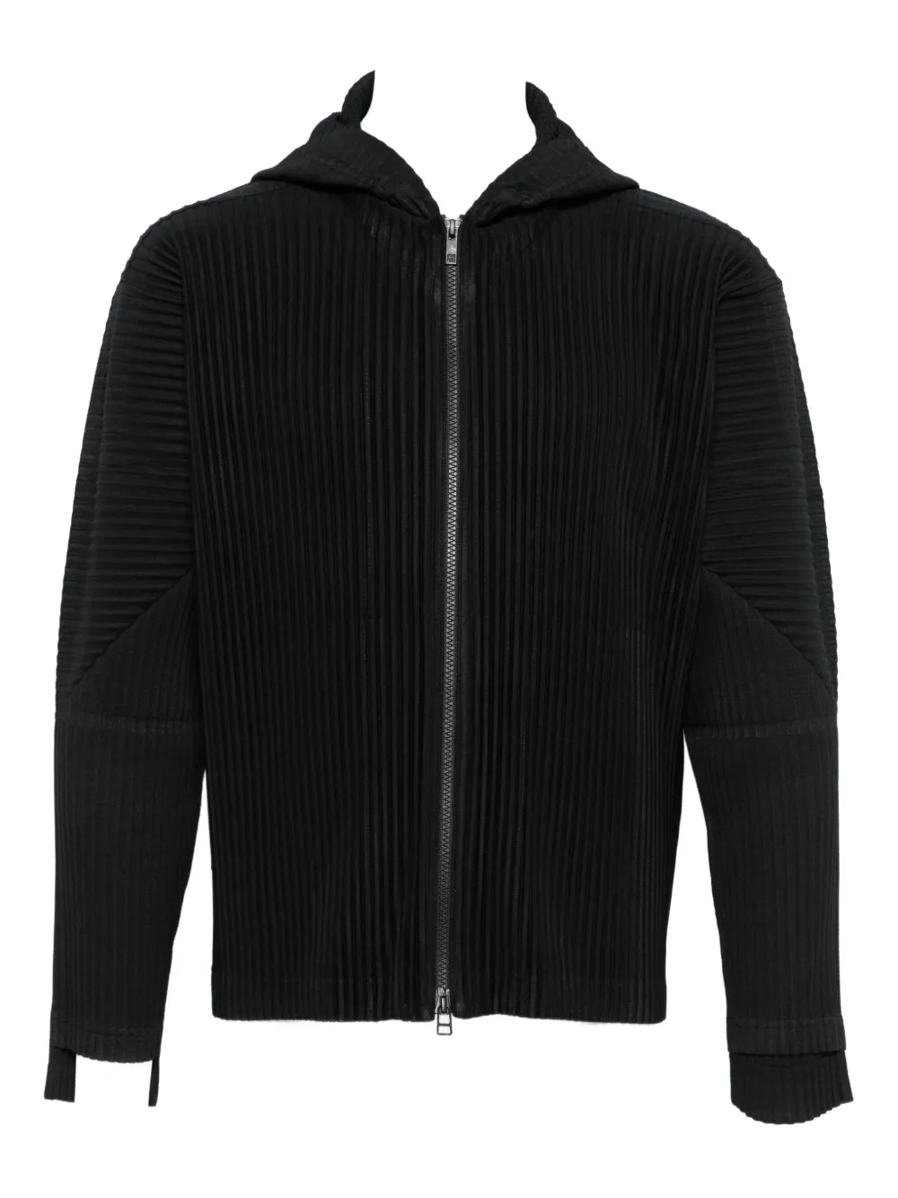 Homme Plissé Issey Miyake fully-pleated zip-up hoodie Zwart