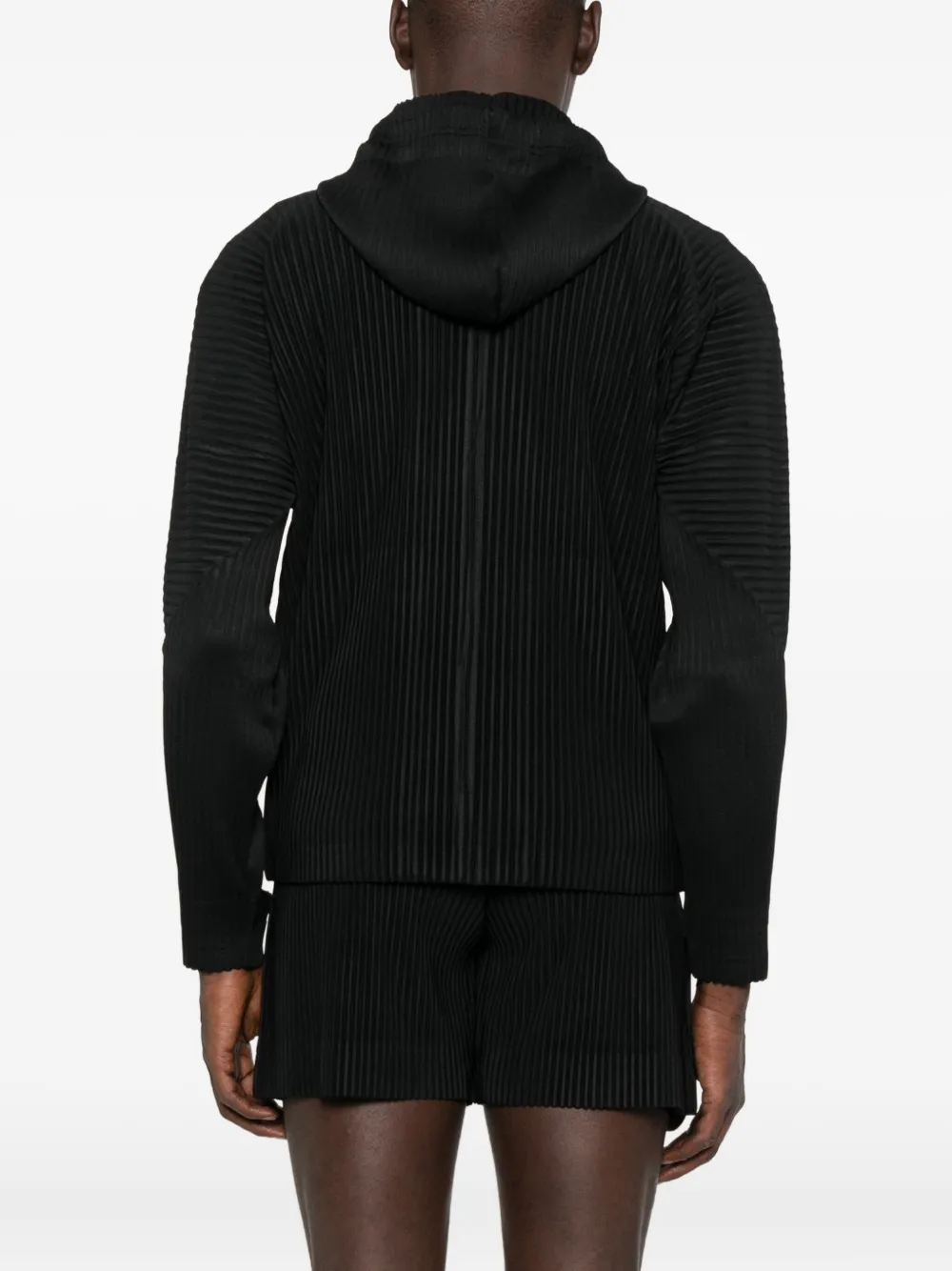 Homme Plissé Issey Miyake fully-pleated zip-up hoodie Zwart