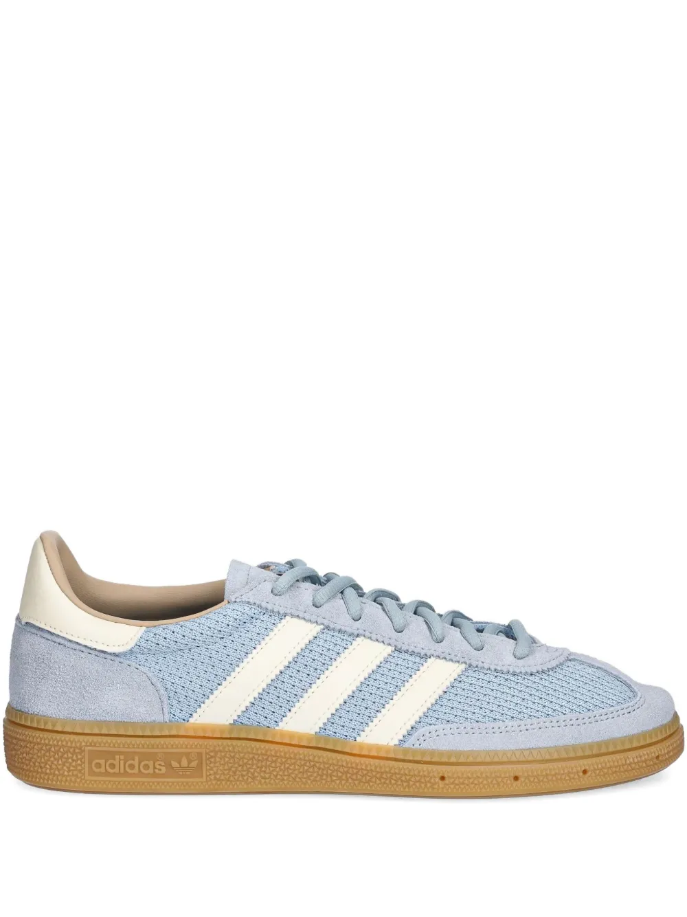 Adidas Originals Handball Spezial Three-stripe Mesh Sneakers In Blue