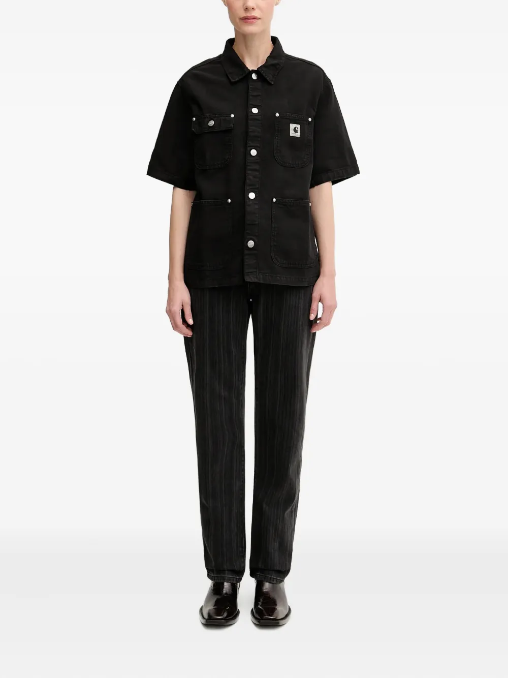 Carhartt WIP Blouse met zak en korte mouwen - Zwart