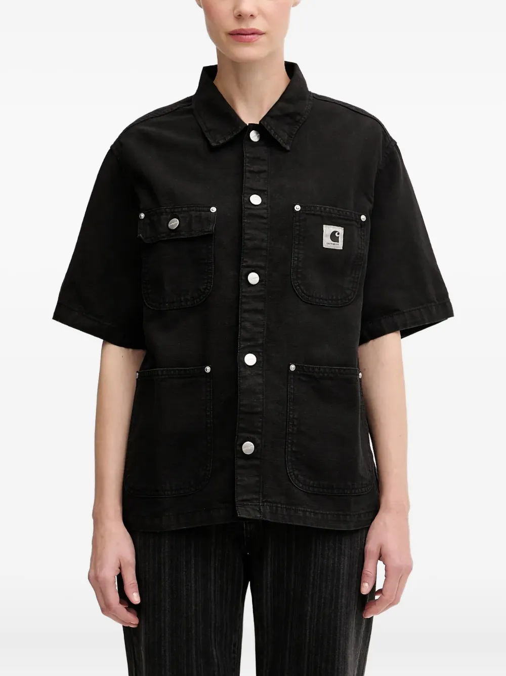 Carhartt WIP Blouse met zak en korte mouwen Zwart