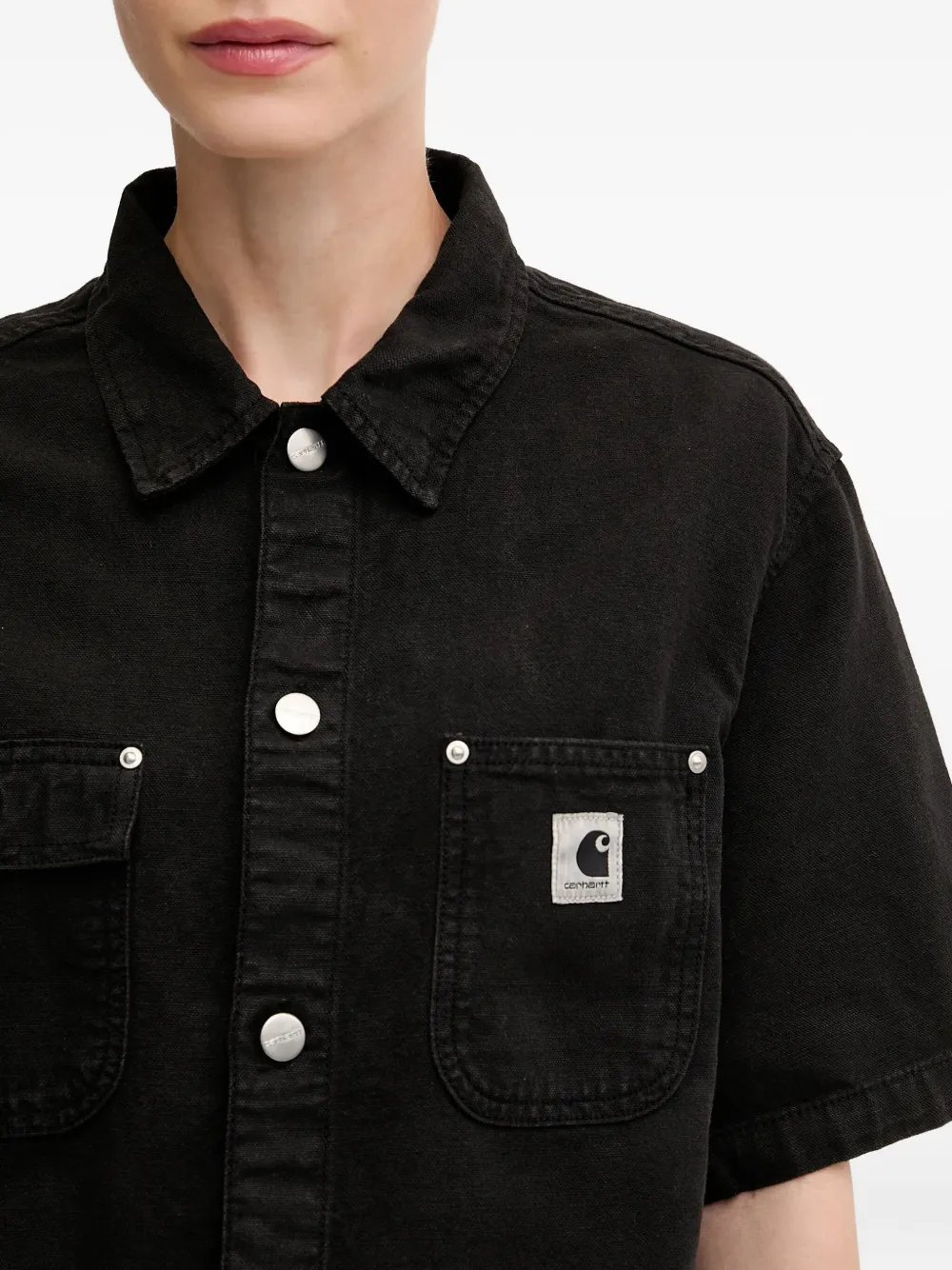 Carhartt WIP Blouse met zak en korte mouwen Zwart