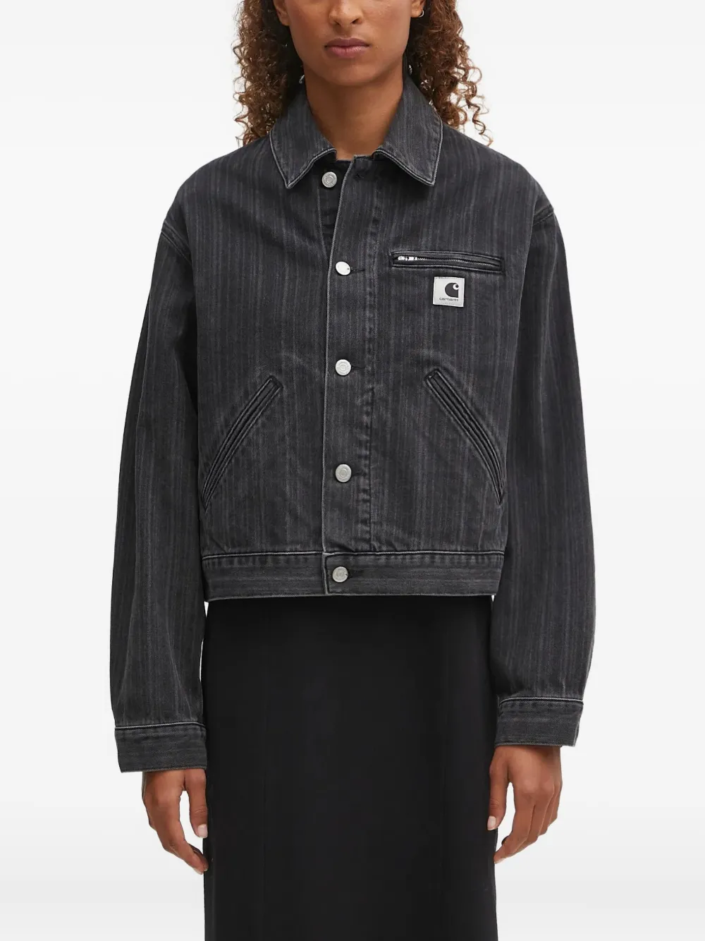 Carhartt WIP Denim jack Zwart