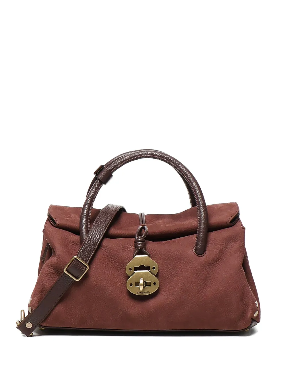 Zanellato Dotta leather top-handle shoulder bag Rood