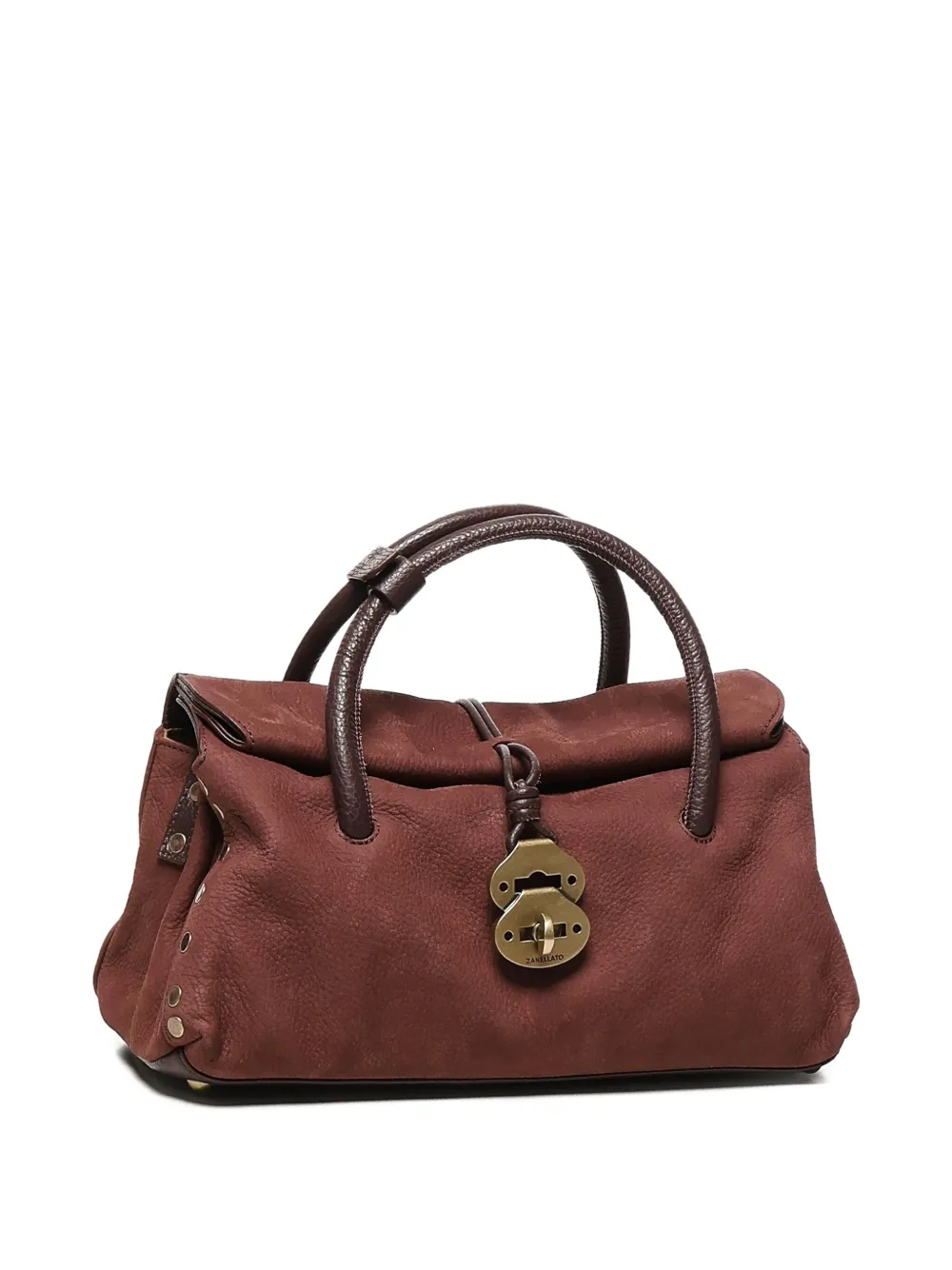 Zanellato Dotta leather top-handle shoulder bag Rood
