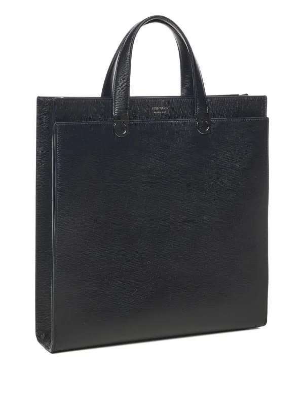 フェラガモ　レザー ビジネスバッグ ブラック Ferragamo レザービジネスバッグ | ブラック | FARFETCH JP