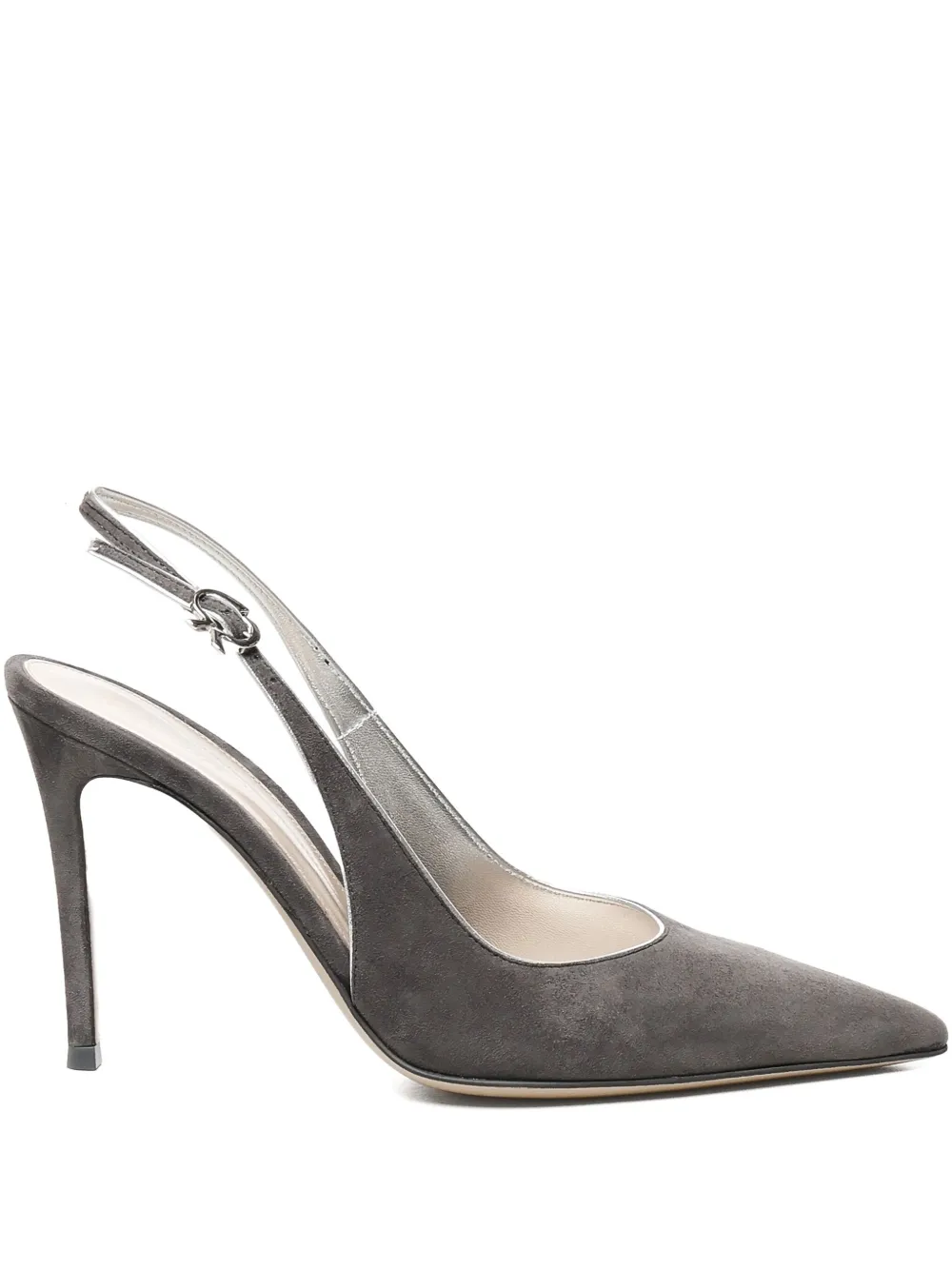 Gianvito Rossi Slingback Pointed-toe Pumps In Gray