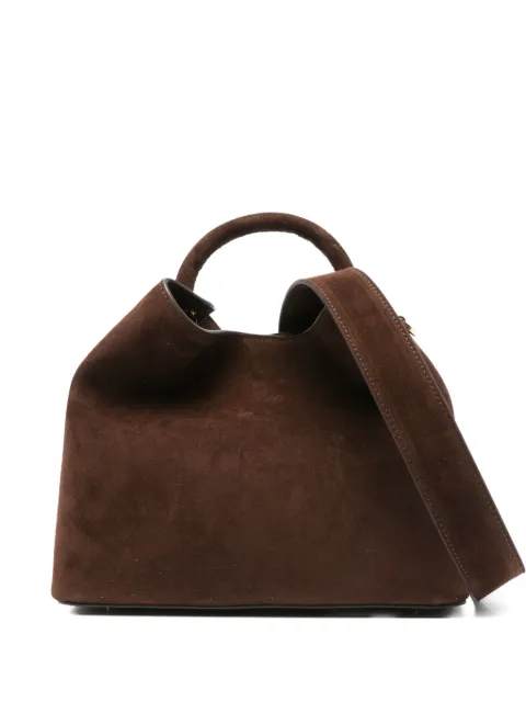 Elleme Raisin calf suede top-handle tote bag