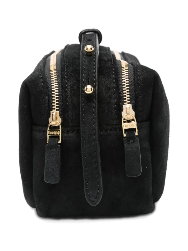 Elleme Mini Trousse Suede zip-top Shoulder Bag | Black | FARFETCH