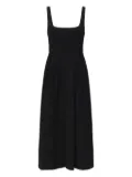 Alessandra Rich square-neck pleated dress - Black