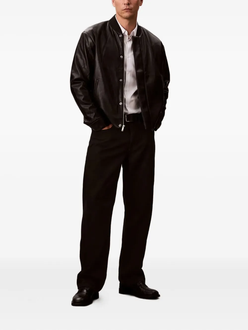 Calvin Klein button-fastening bomber jacket | Bomber Jackets | Image 2