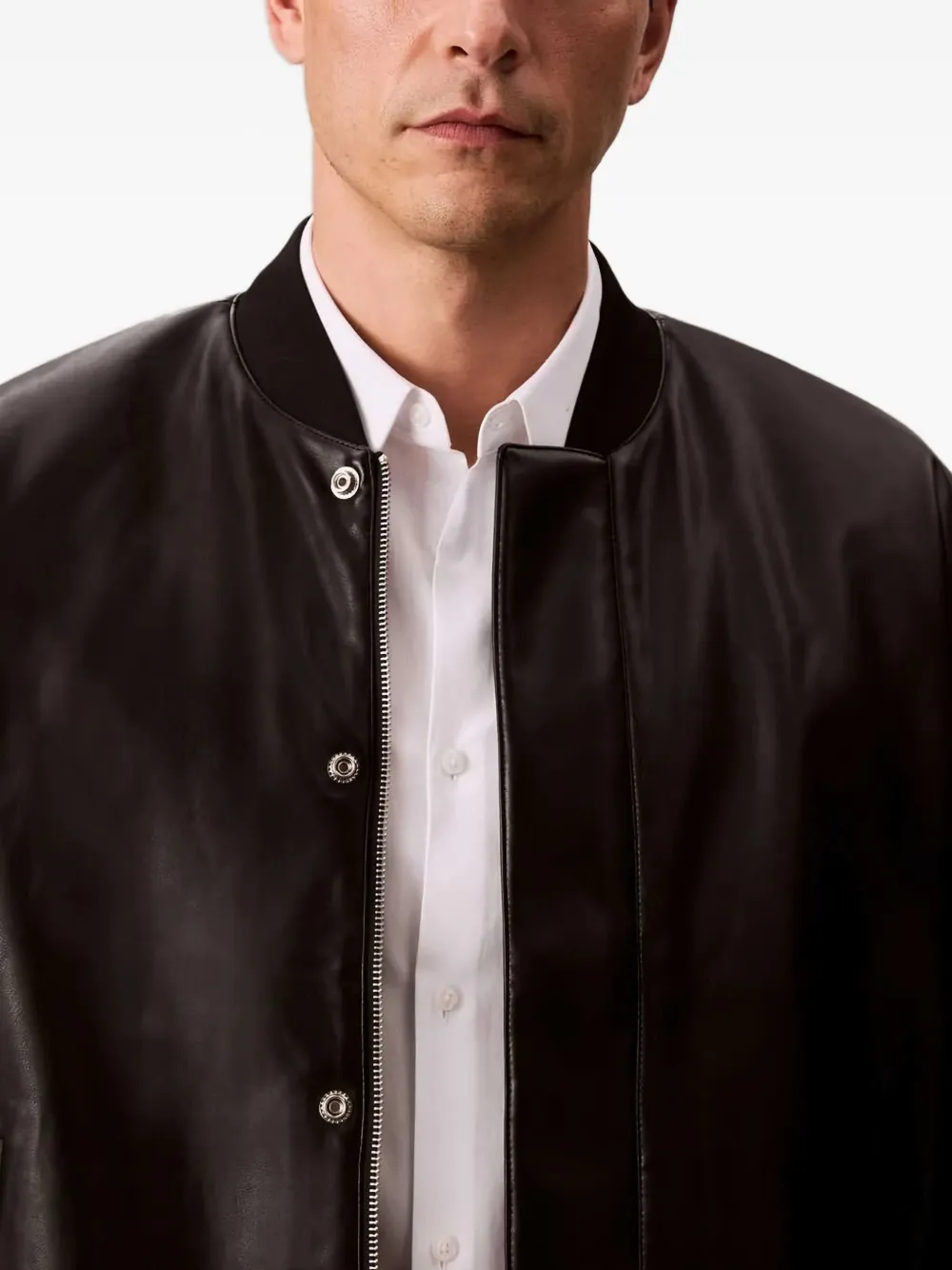 Calvin Klein Bomberjack met knoopsluiting Zwart