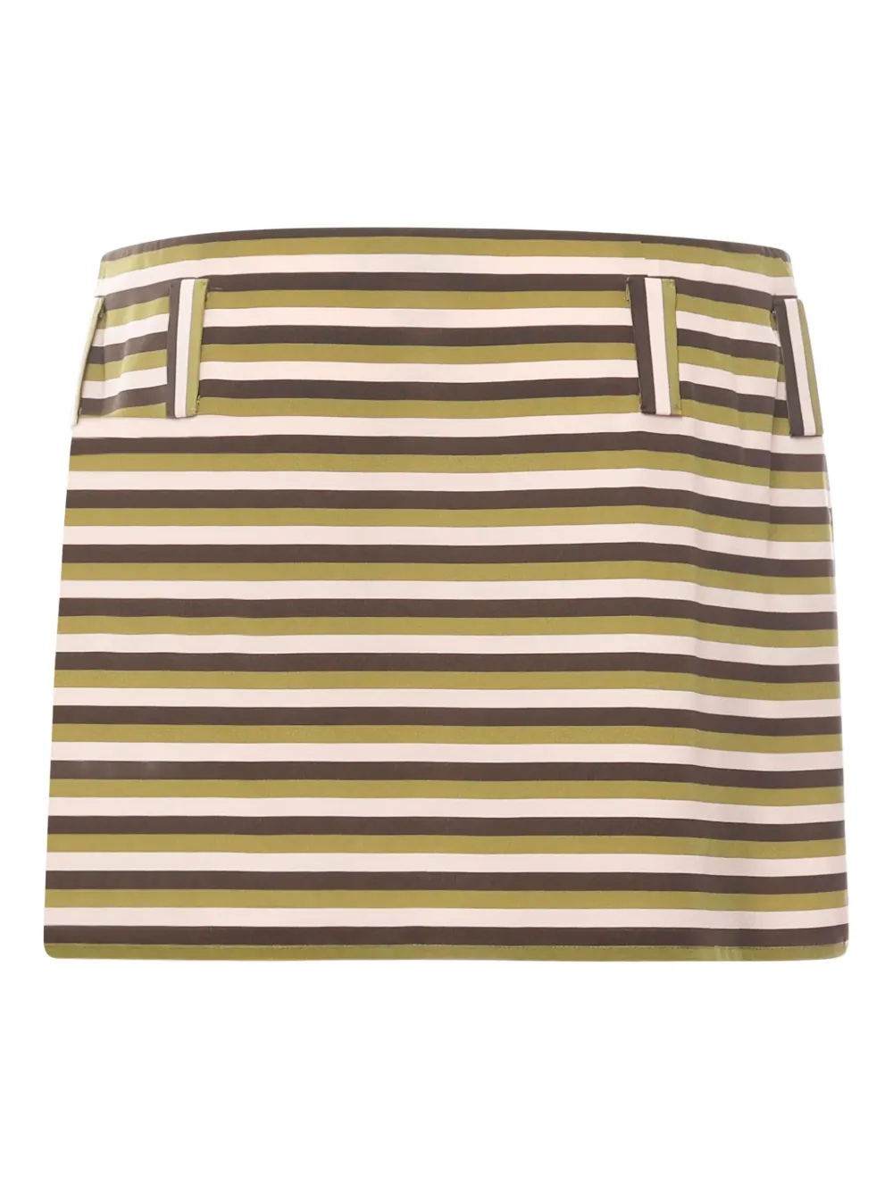 Miu Miu striped mini skirt - Beige