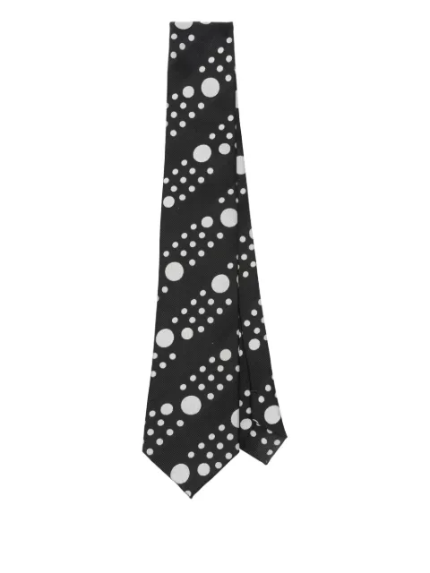 Yohji Yamamoto polka-dot silk tie