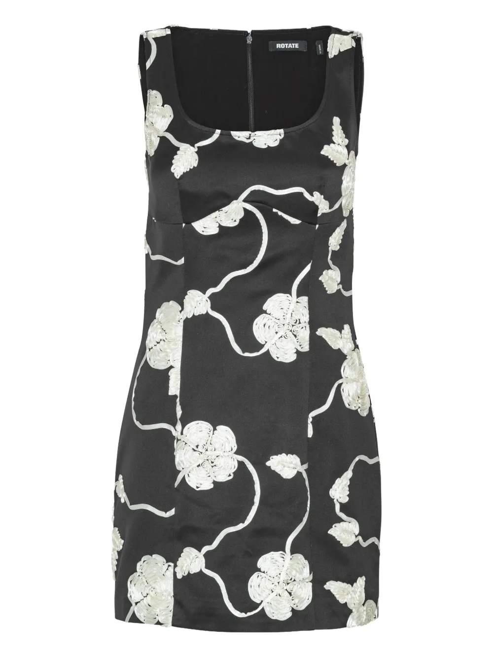ROTATE BIRGER CHRISTENSEN flower mini dress - ブラック ROTATE BIRGER CHRISTENSEN flower mini dress - ブラック