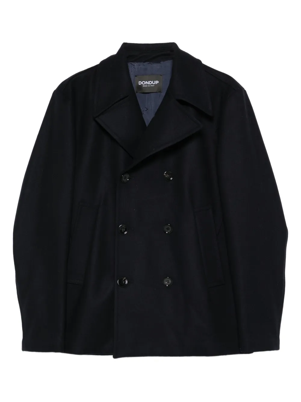 Dondup Double-breasted Jacket In Black