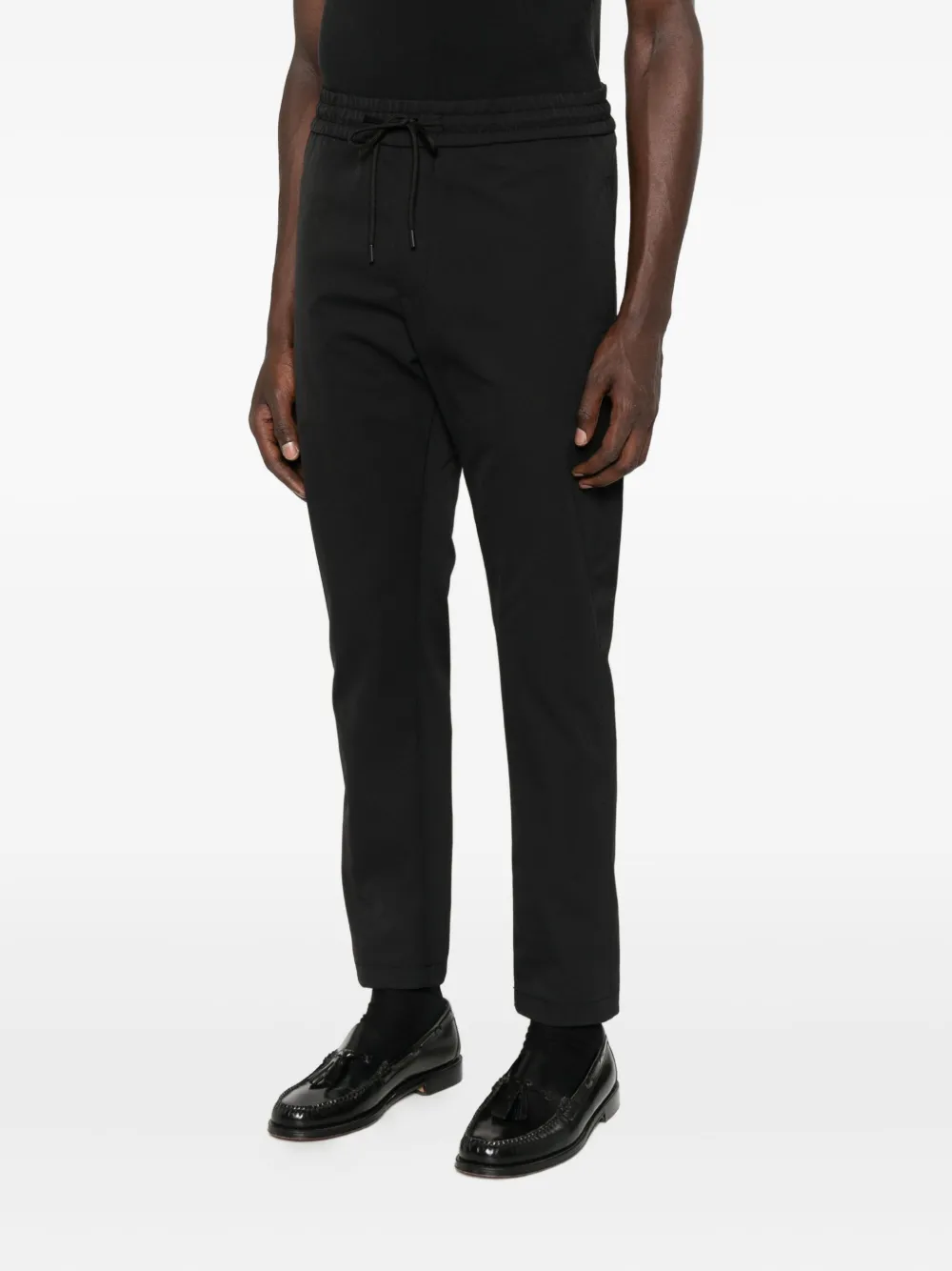 Dondup Cuffed Drawstring Track Pants In Black