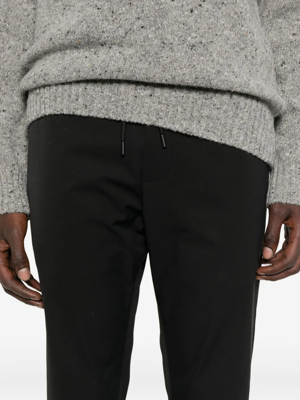 Dondup Cuffed Drawstring Track Pants In Black